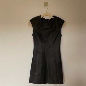 all saints leather dress